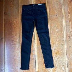 Black Rag and Bone High Rise Skinny Jeans size 26